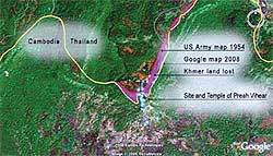 Preah Vihear Map, Bangkok Post 22 May 2008