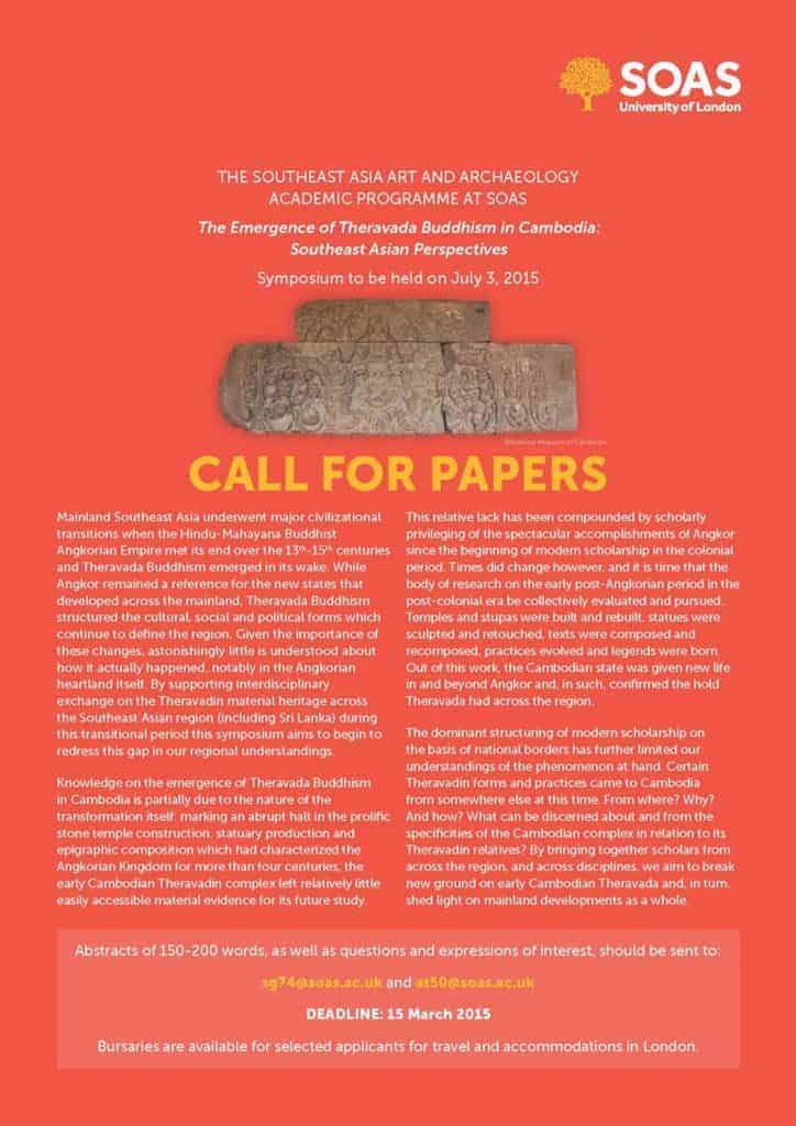 SOAS Emergence of Theravada Buddhism