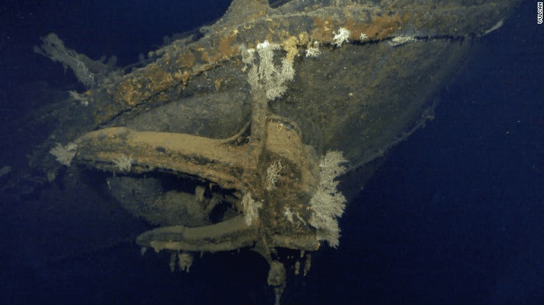 One of the anchors of the Musashi. Source: Paul Allen, via CNN