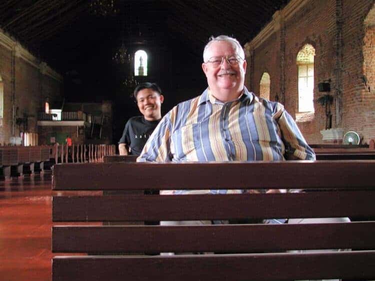 The late Prof. William Longacre and former student, Stephen Acabado. Source: Stephen Acabado.