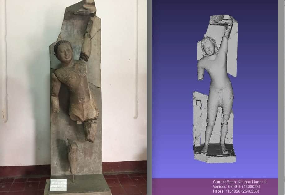 Scans of the 6th century Krishna statue. Source: Cleveland.com, 20151030