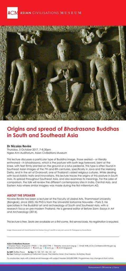 Lecture: Origins and spread of Bhadrasana Buddhas in South and Southeast Asia