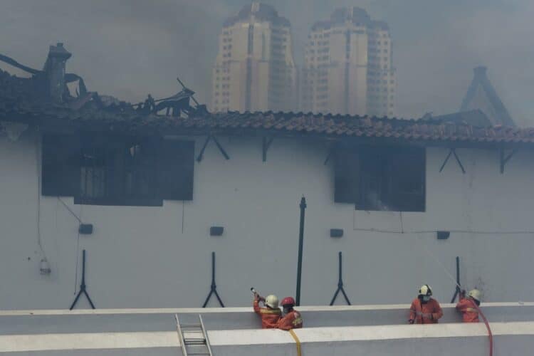 Jakarta Maritime Museum catches fire on Tuesday morning