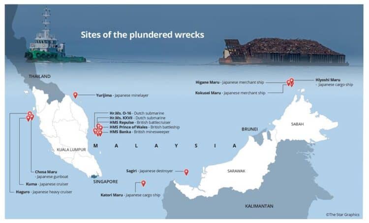 Malaysia firms plunder sunken wrecks for rare steel used to make sensitive medical, scientific equipment