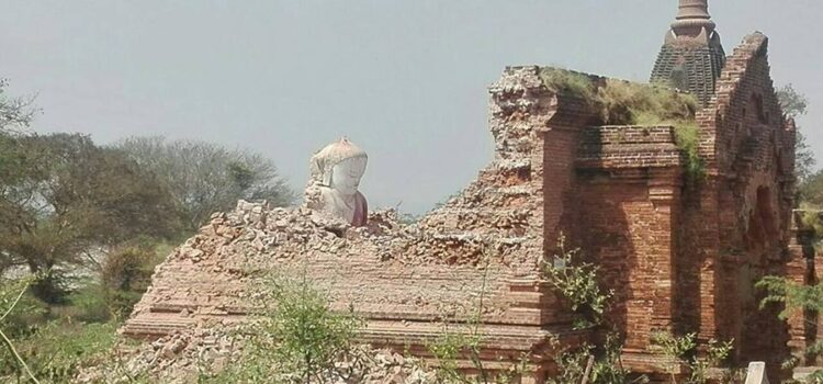 Bagan Temple Damaged in August Earthquake Collapses