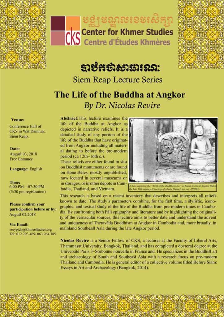 [Lecture] The Life of Buddha at Angkor