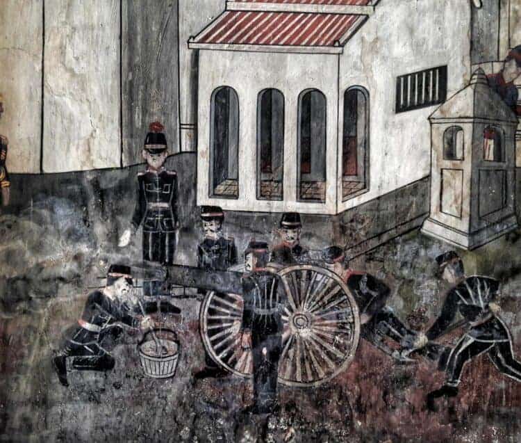 Depictions of foreigners in Thai mural paintings. Source: Bangkok Post 20190926