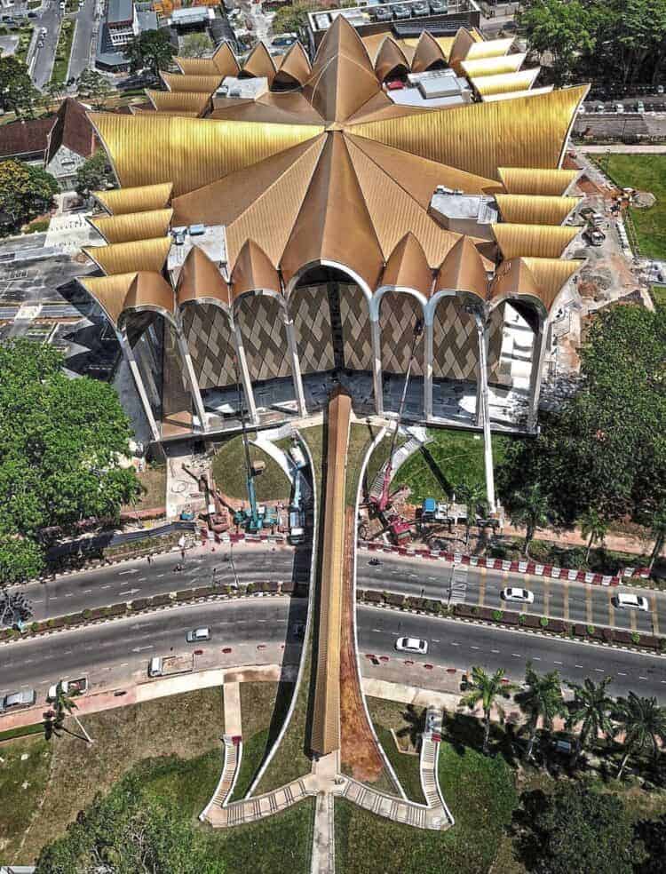 An aerial view of the Sarawak Museum. - ZULAZHAR SHEBLEE / THE STAR 20191102