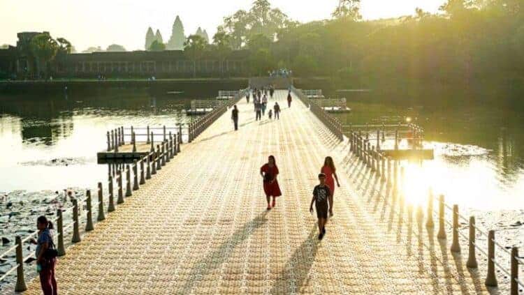 Angkor Wat temporary bridge. Source: Phnom Penh Post 20191114