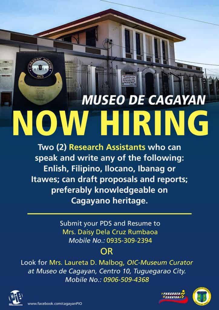 Museo de Cagayan hiring announcement
