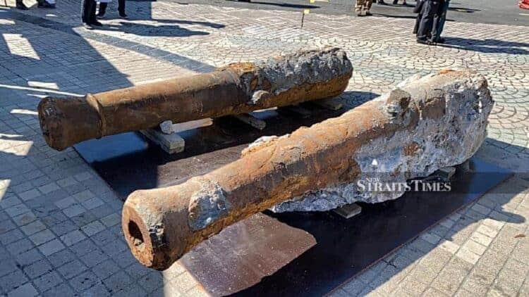 New cannons found in Fort Cornwallis. Source: New Straits Times 20200103