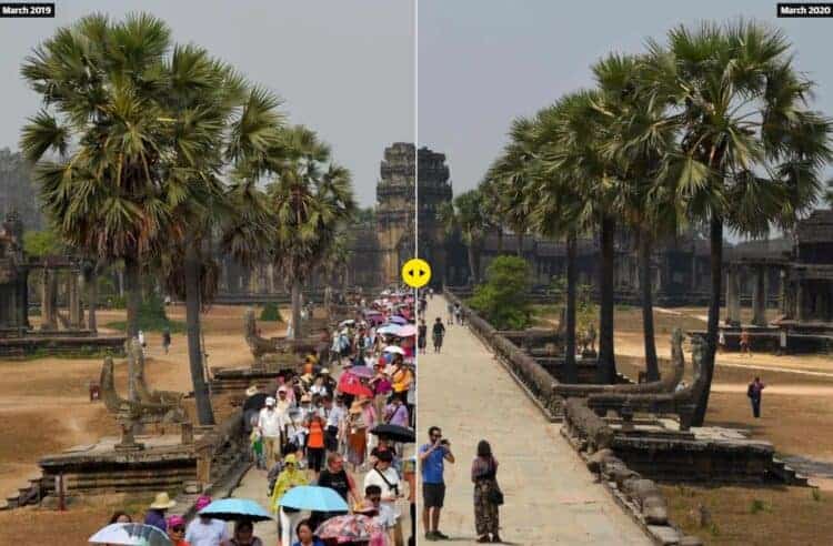 Angkor Tourism March19/20. Source: The Guardian 20200309