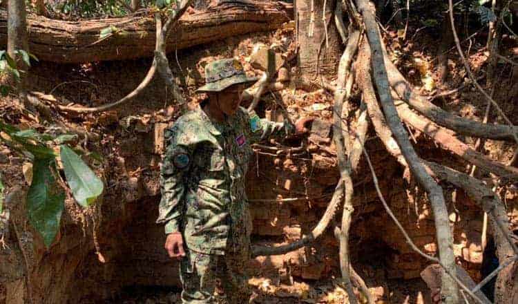 Temple foundation in Stung Treng Province. Source: Khmer Times, 20200311