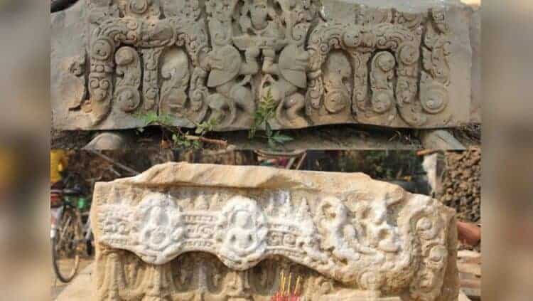 Temple pieces found in Pursat