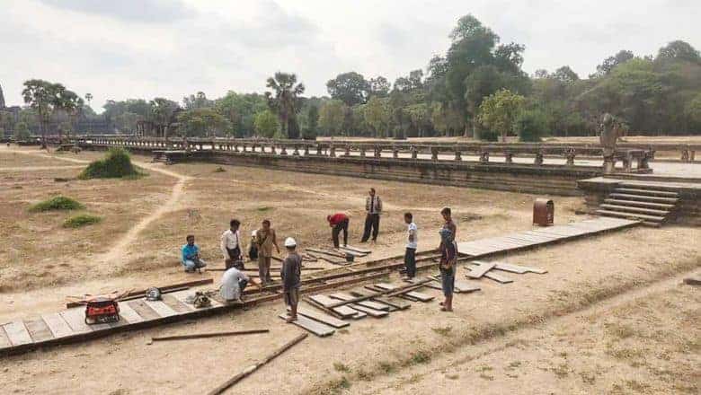 Repairs to Angkor. Source: Phnom Penh Post 20200407