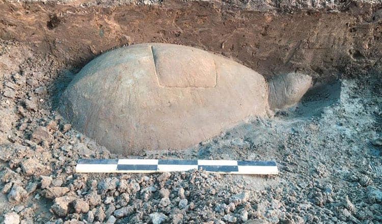 Turtle sculpture from Srah Srang. Source: Khmer Times 20200508