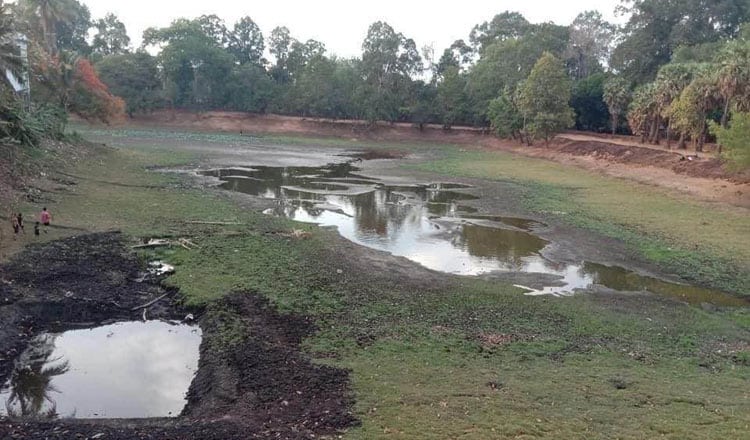 Dried Bakong Moat. Source: Khmer Times 20200611