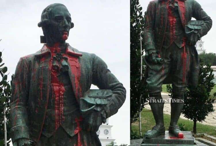 Francis Light statue in Penang. Source: New Straits Times 20200702