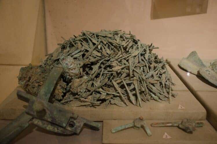 Arrowheads and Triggers of Crossbow Bronze, Co Loa Site, Dong Anh district, Hanoi