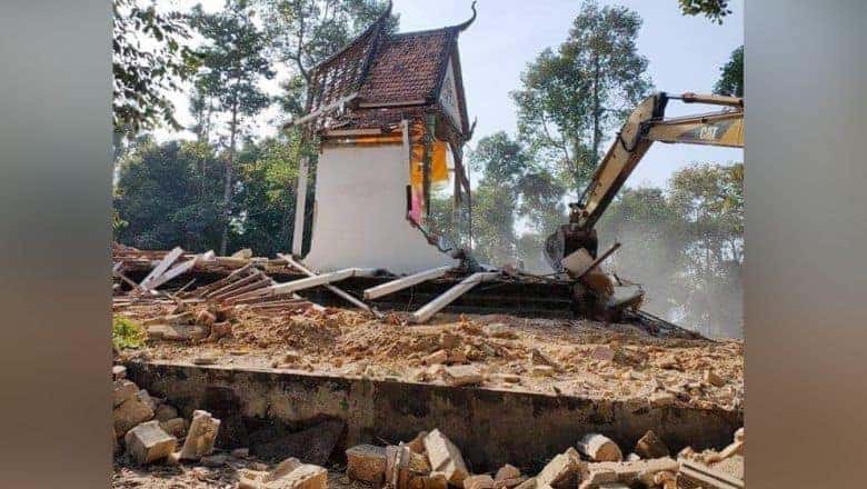 Temple demolishment. Source: Phnom Penh Post, 20210209