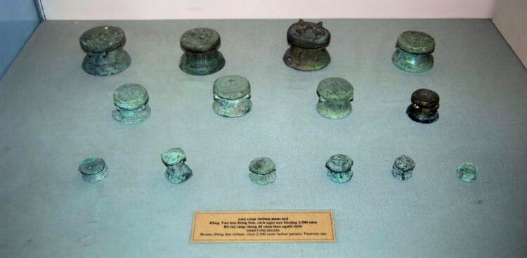 Miniature bronze drums at the Vietnam Museum of History