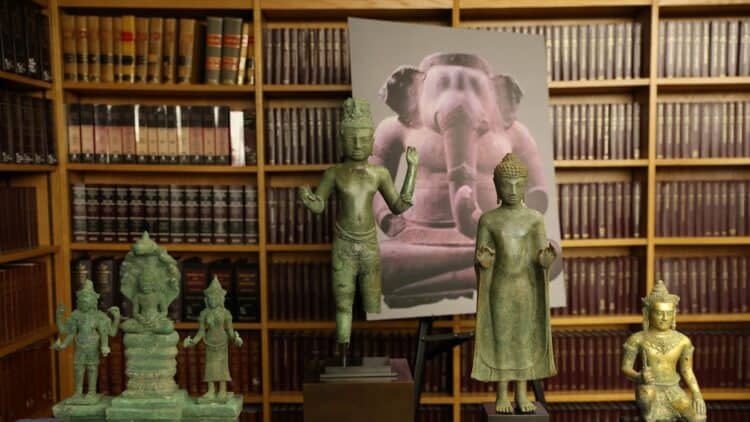 Repatriated artefacts associated with Douglas Latchford Source: CNN 20220809