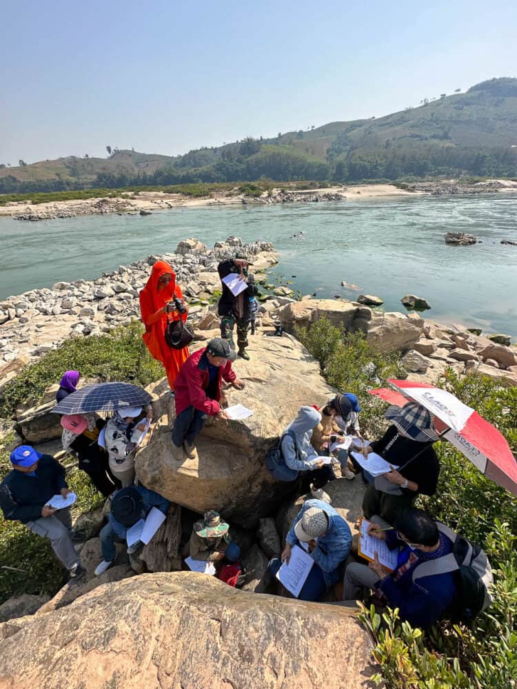 Rock Art Training and Recording Petroglyphs in Laos