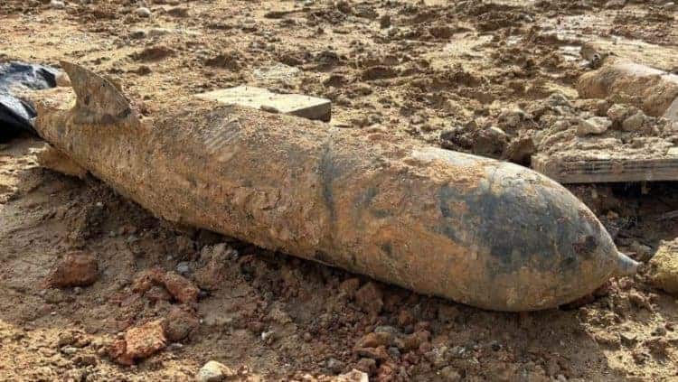 Unexploded bomb found in Singapore. Source: Channel NewsAsia 20230925