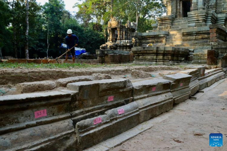Ancient Angkor’s West Top Temple Undergoes Crucial Repairs